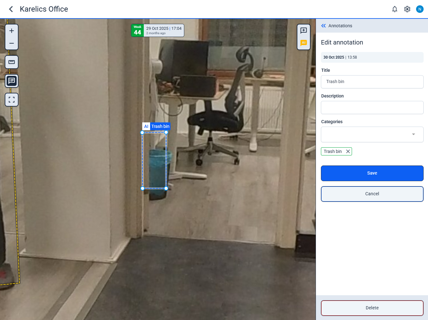 Selectable annotations