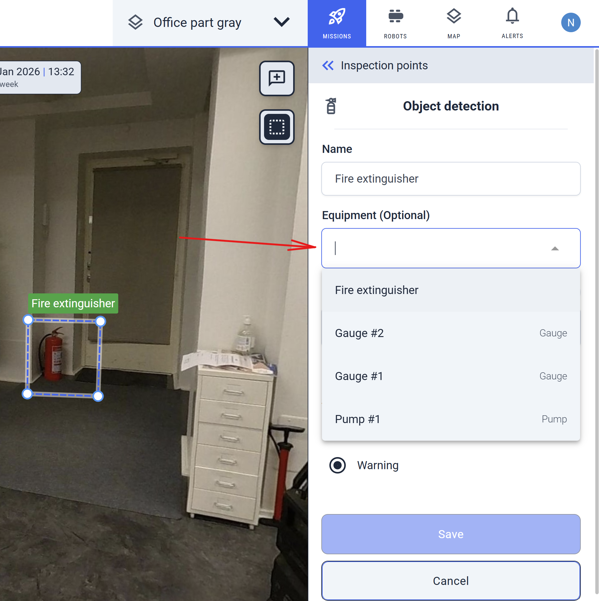 POI equipment linking