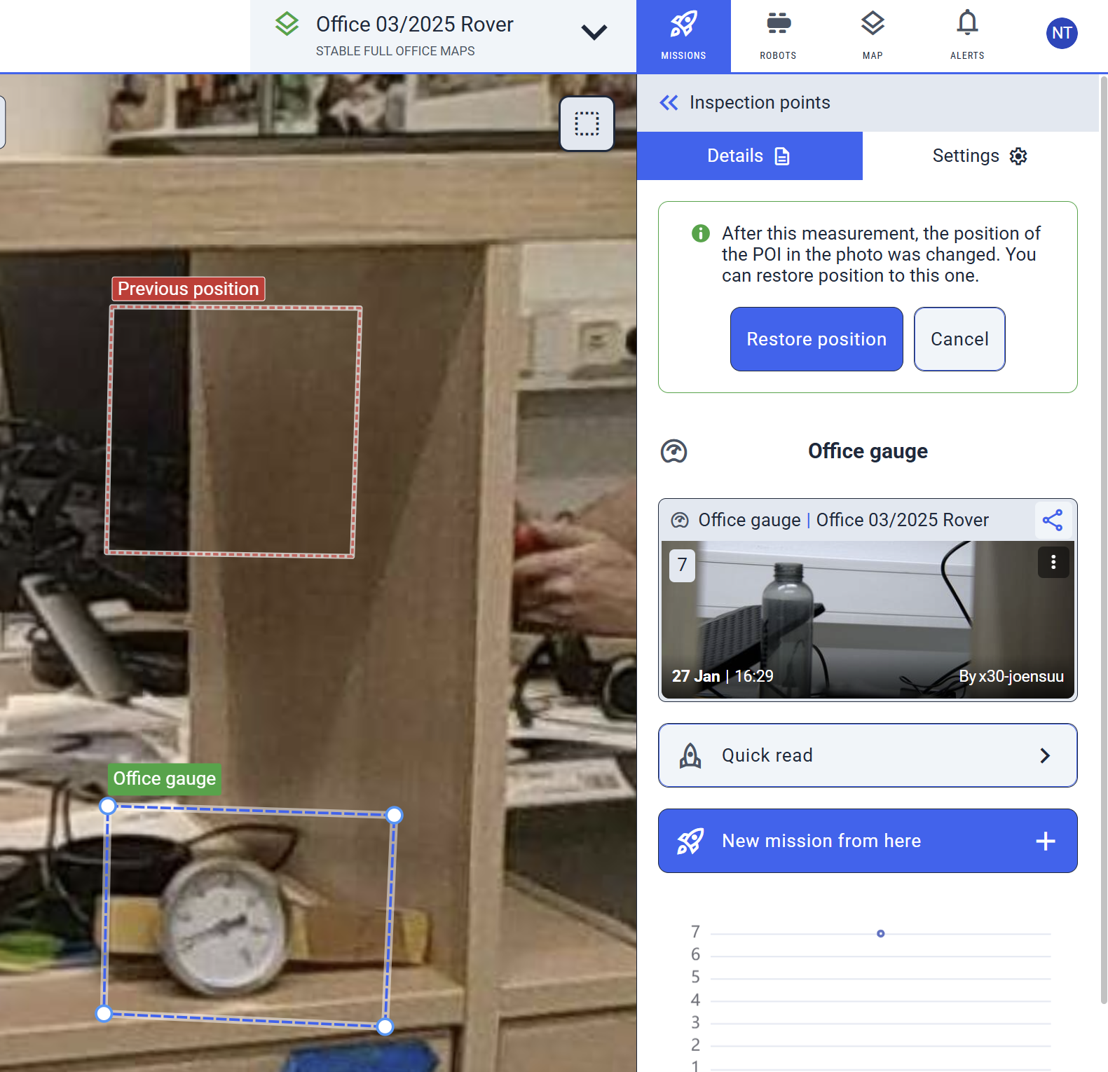 POI restore position