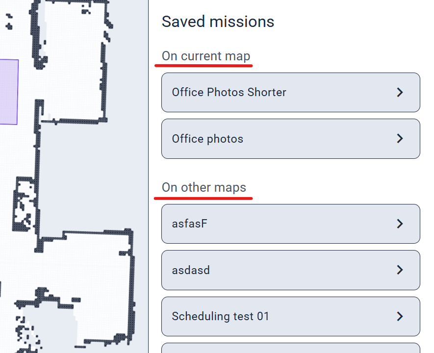 Current map missions