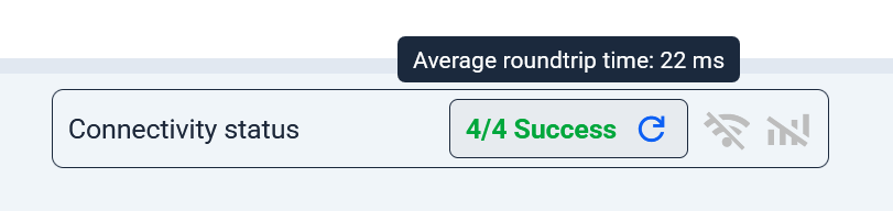 Enhanced ping with latency