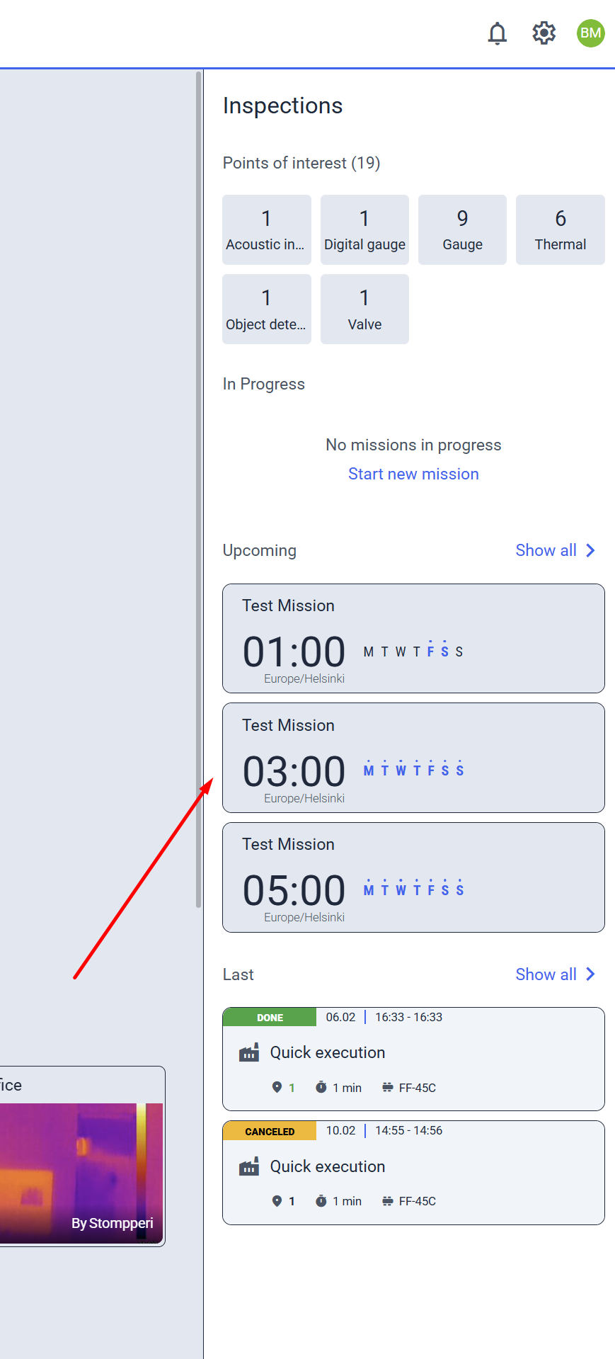 Sorted missions in POI UI