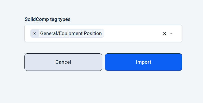 Equipment import preview