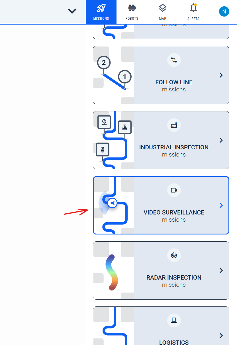 Video Surveillance mission setup