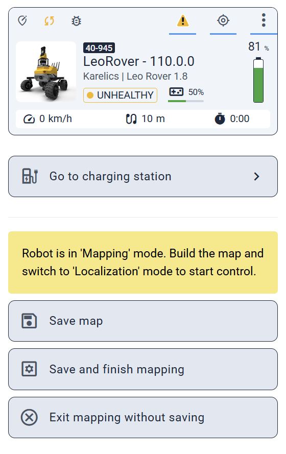Updated mapping buttons