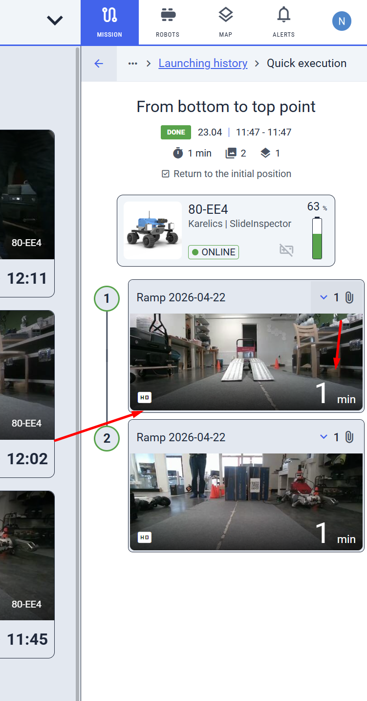 Mission step metadata