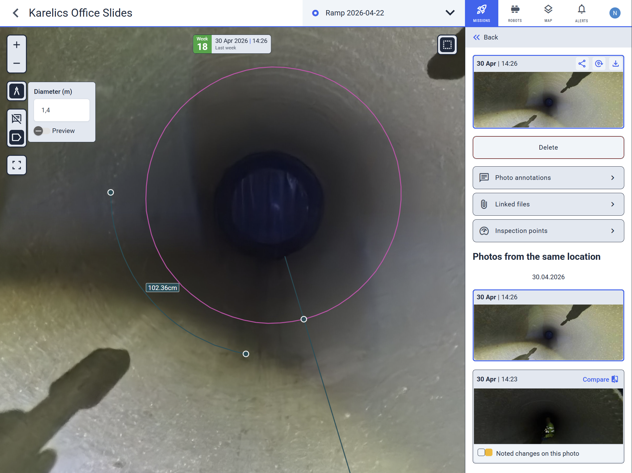 Measurement tools in pipe module