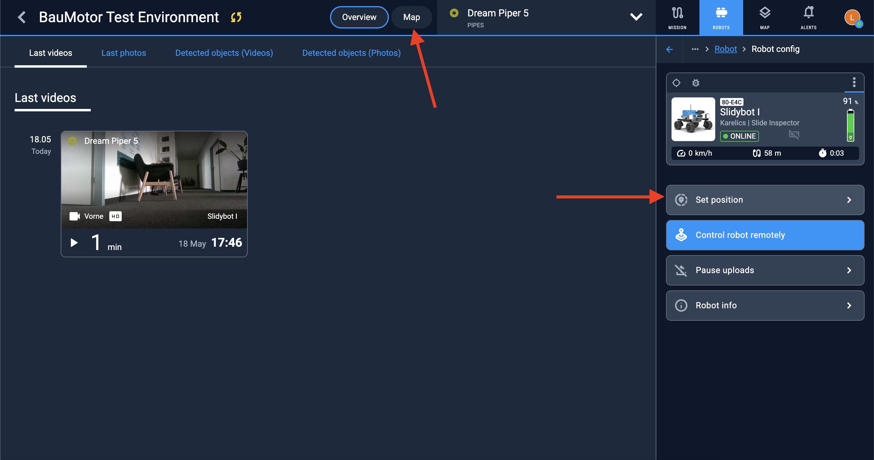 Set position workflow