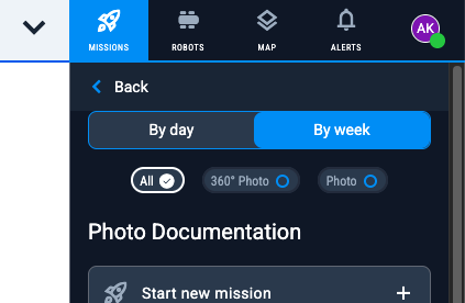 Photo documentation file type filter