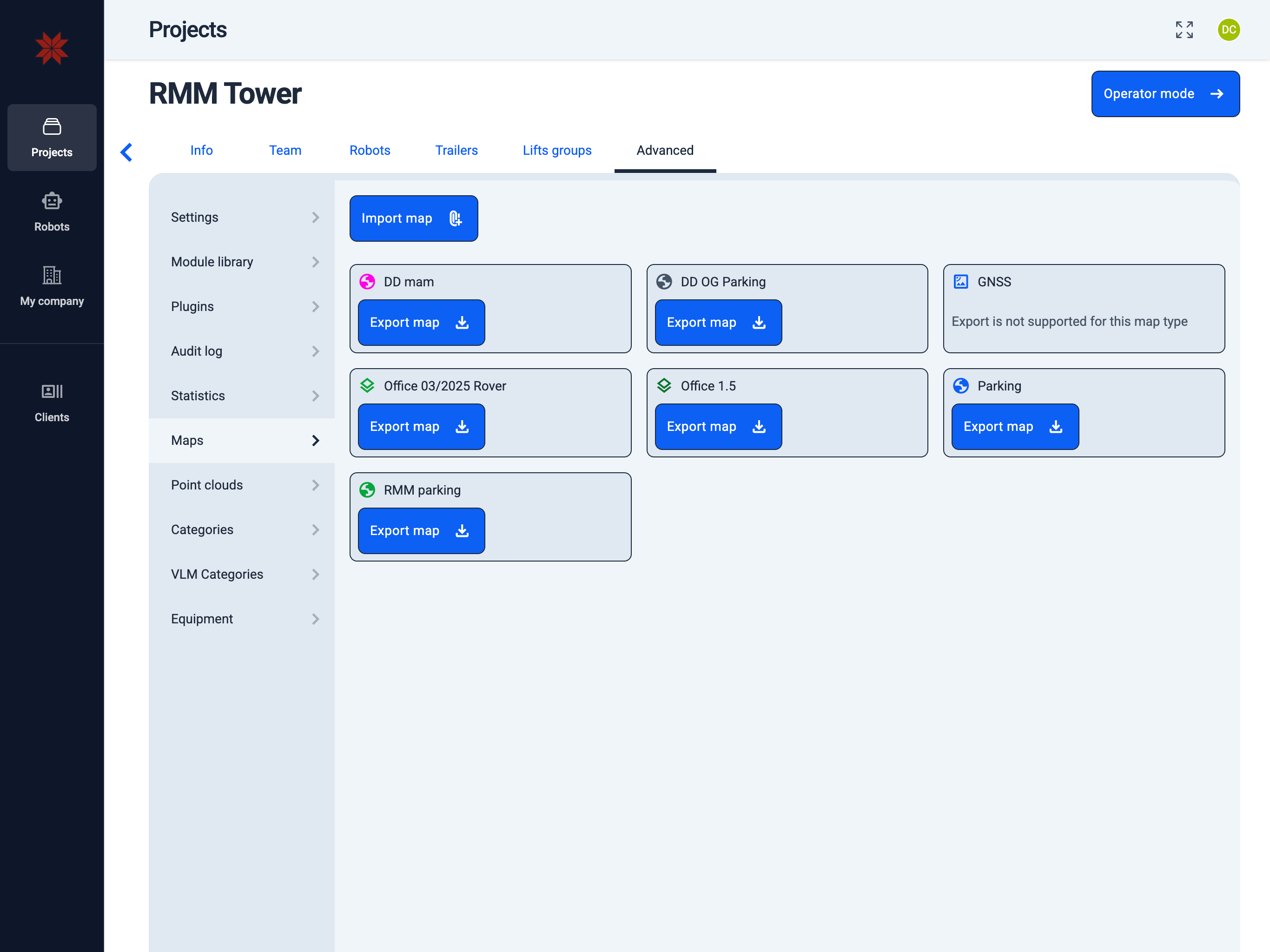 Project maps