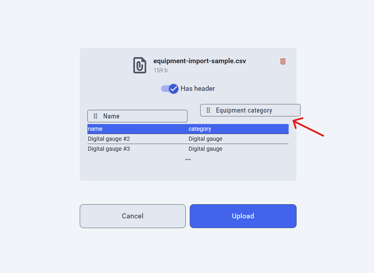 POI equipment linking details