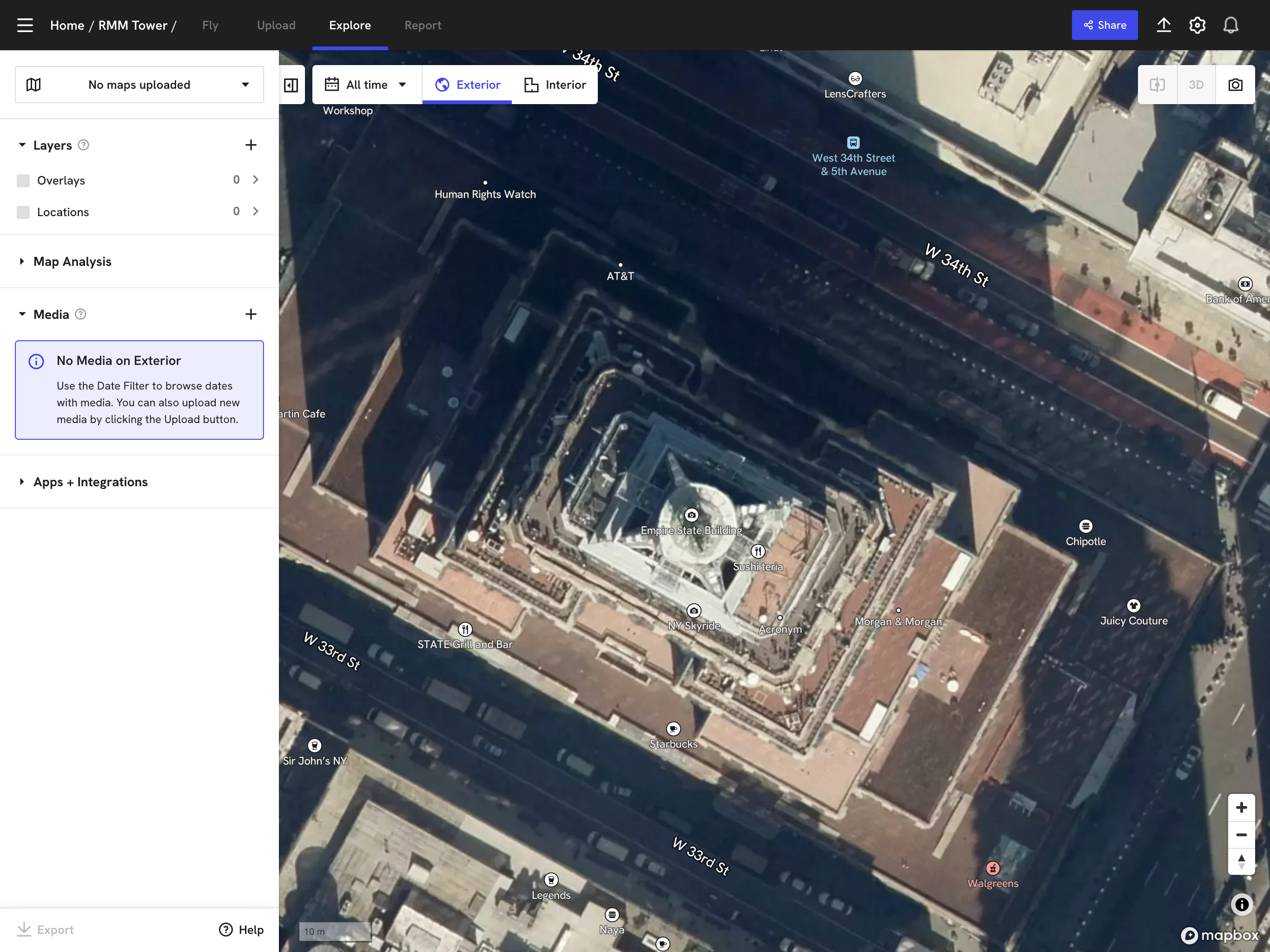 DroneDeploy Exterior mode