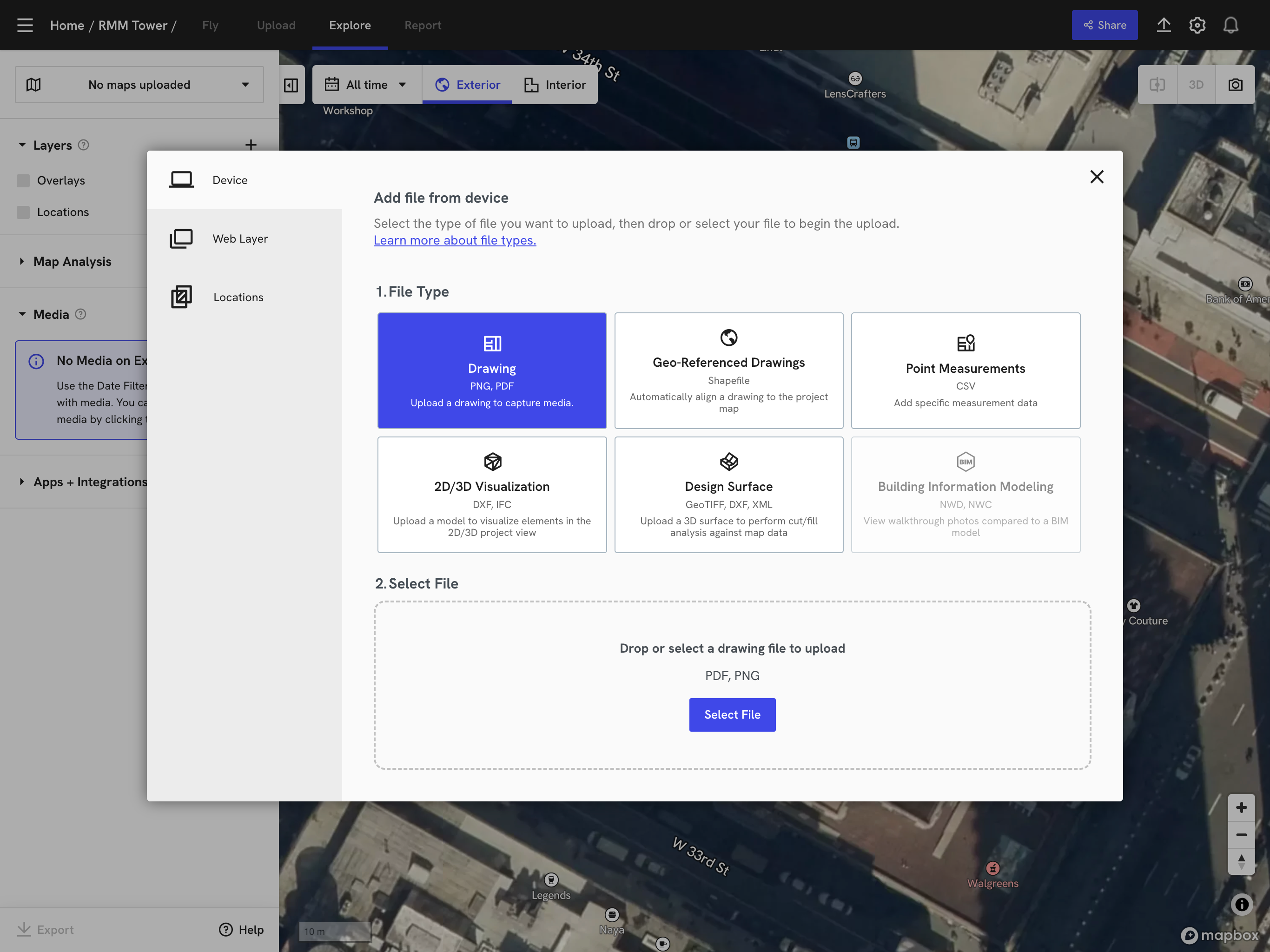 DroneDeploy Exterior mode