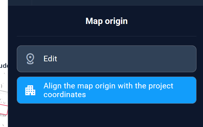Edit map origin