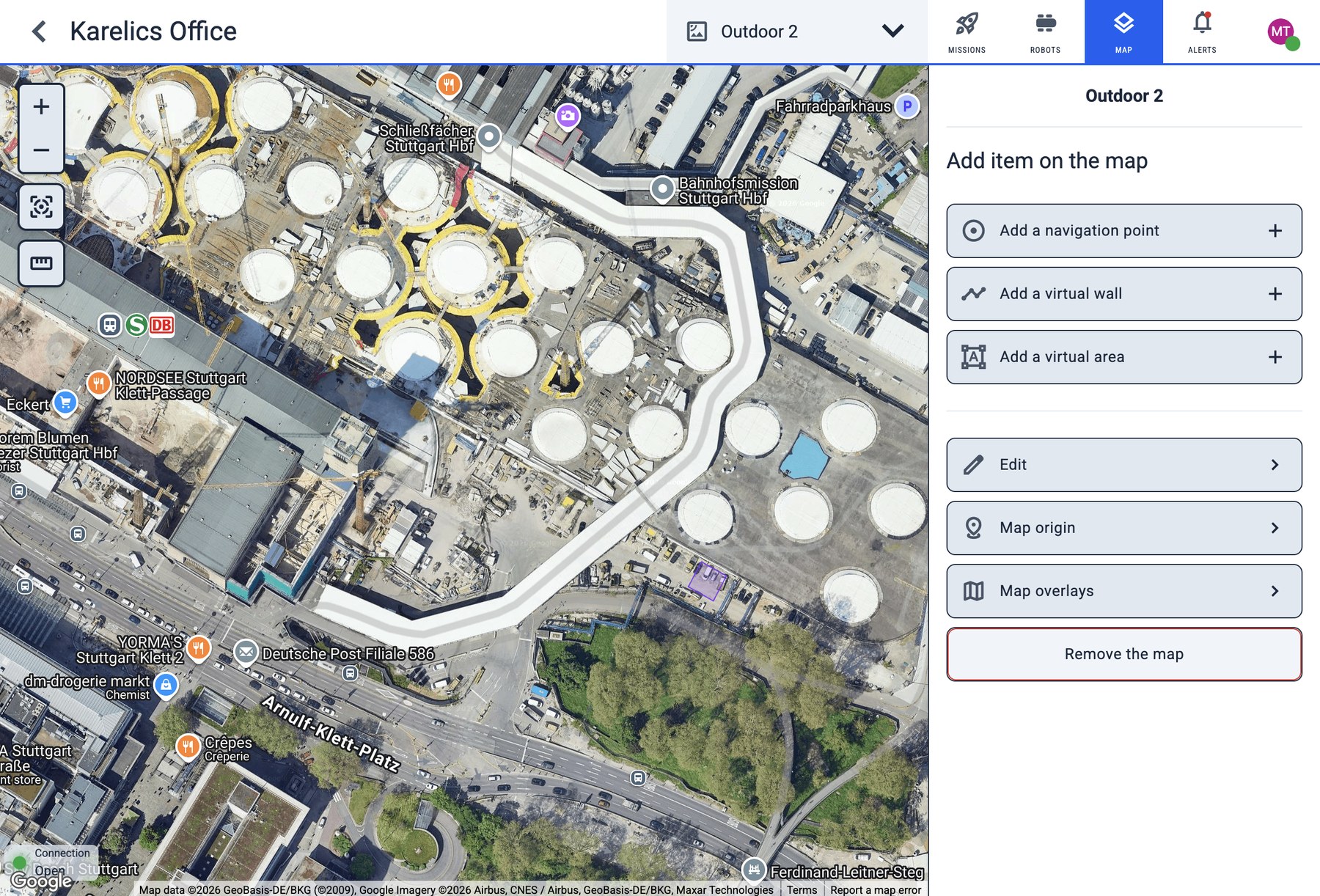 GNSS map with Map overlays
