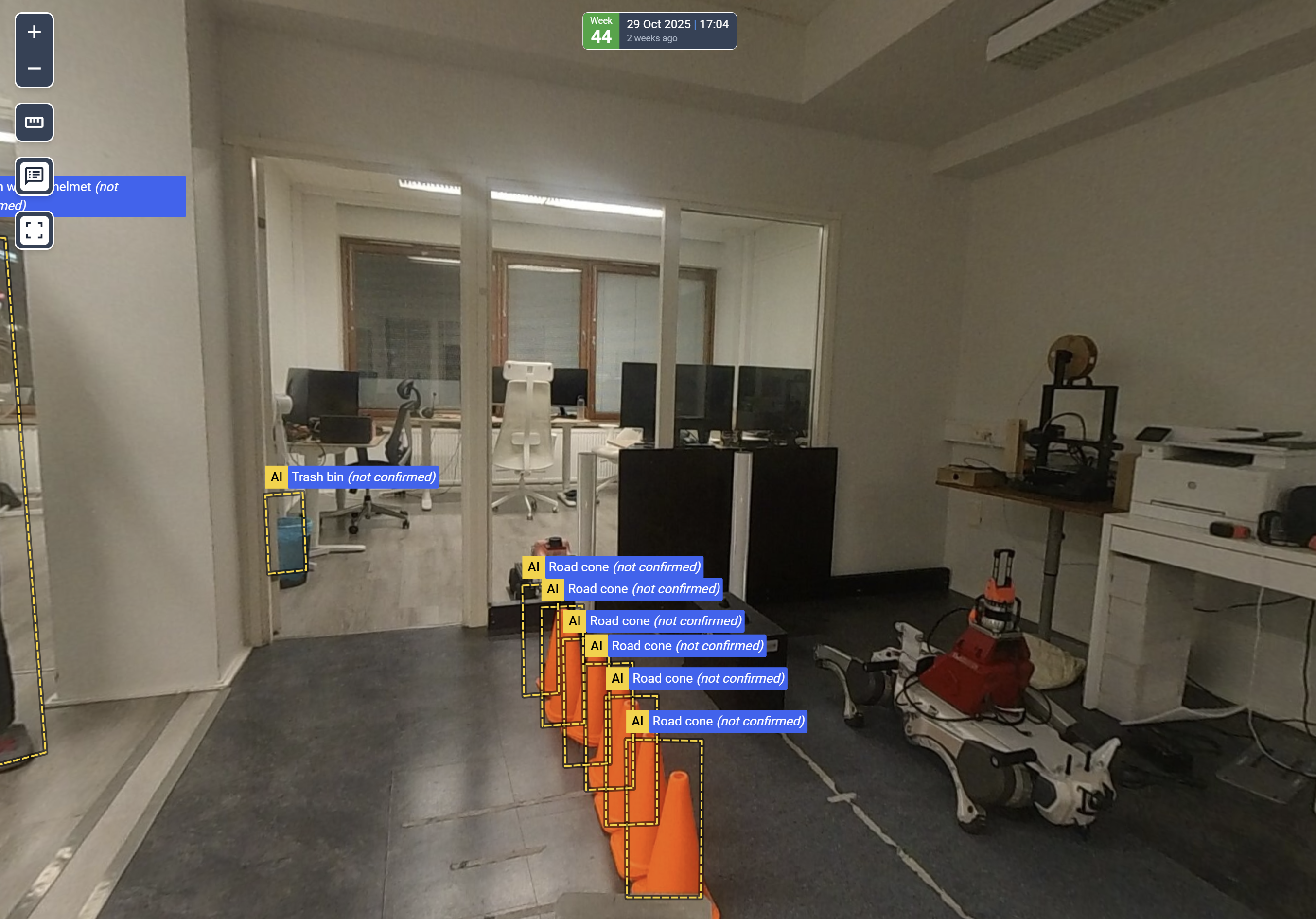 AI object detection result