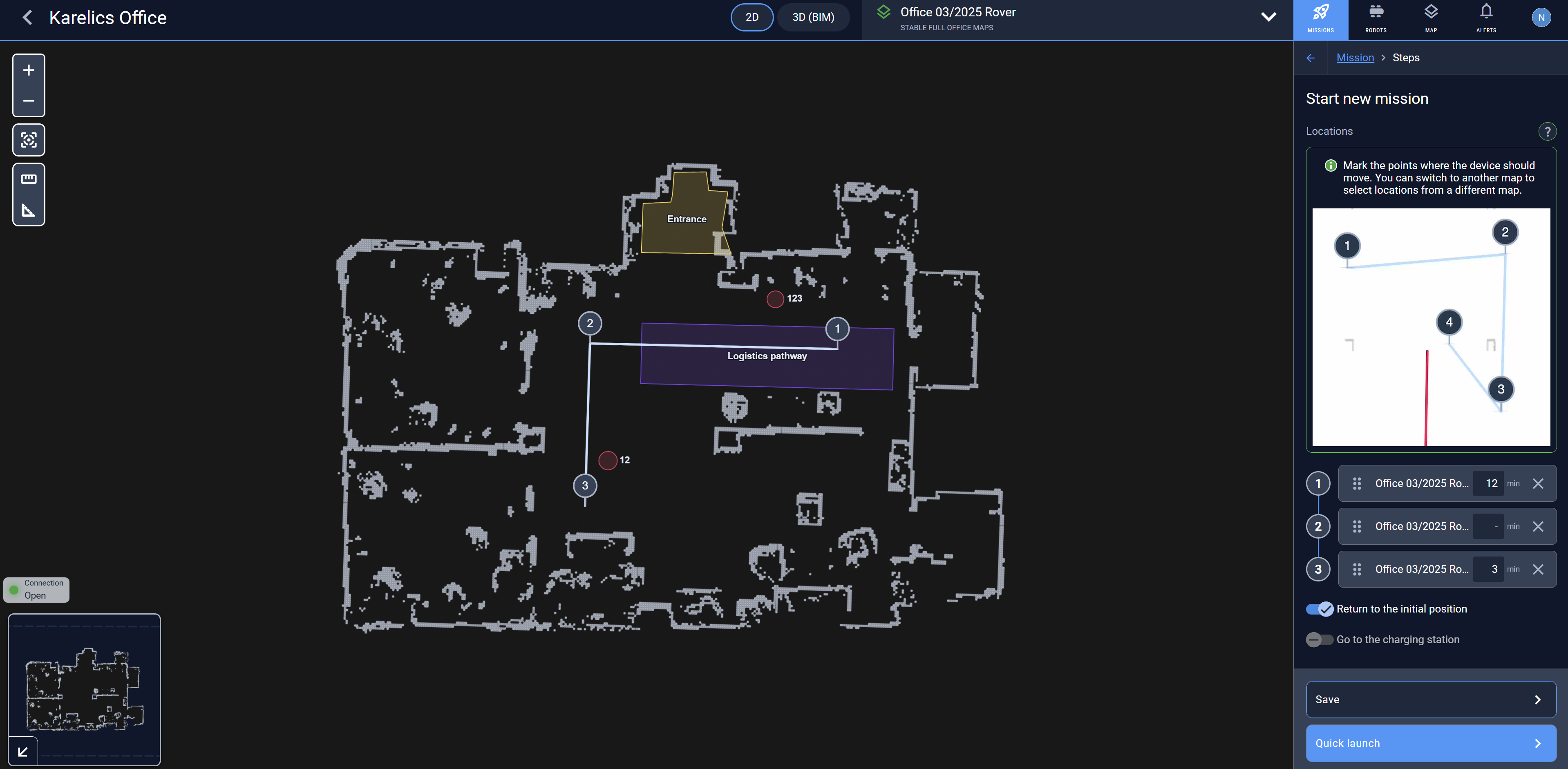 Logistics mission creation