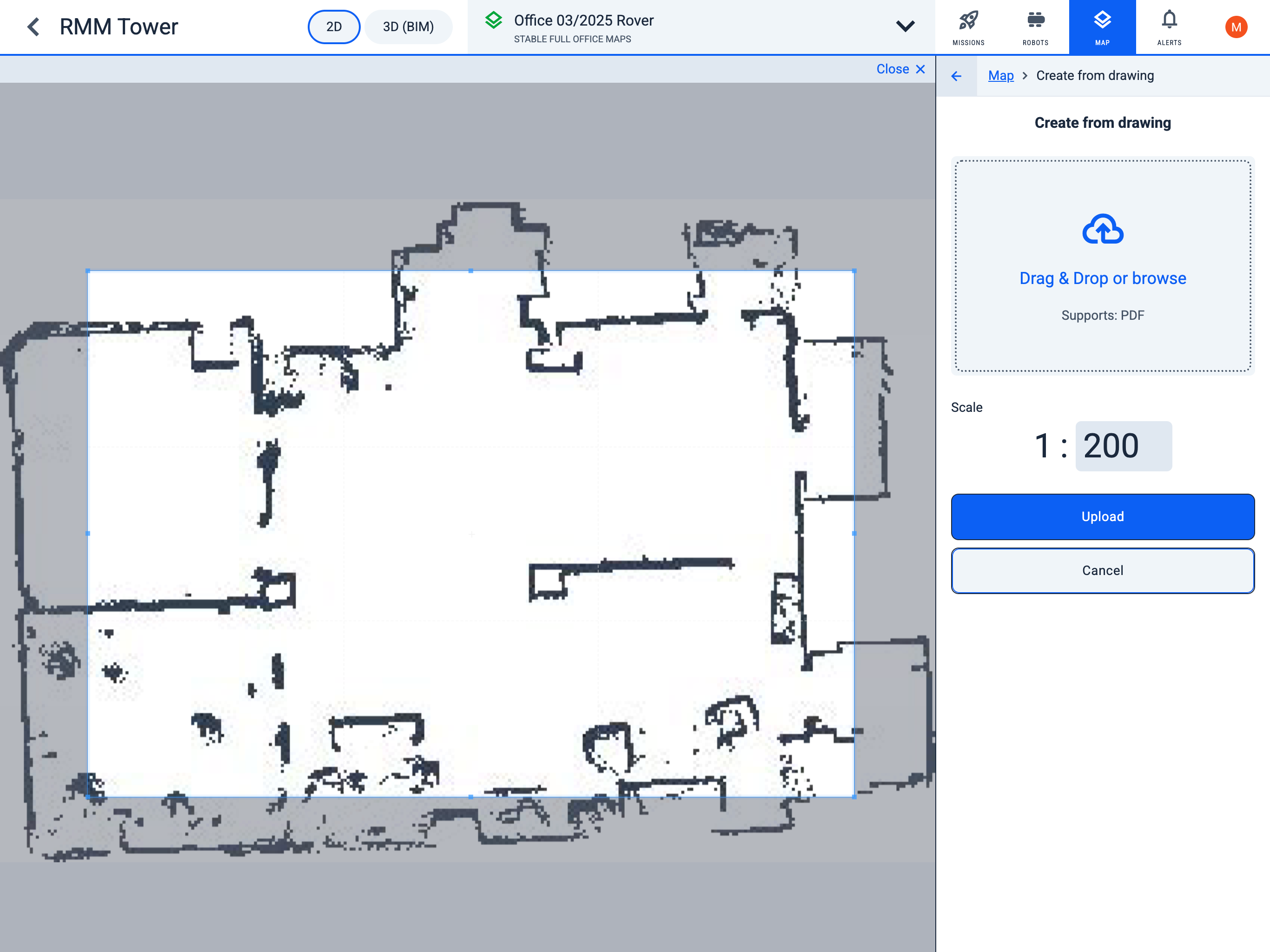 Upload map file