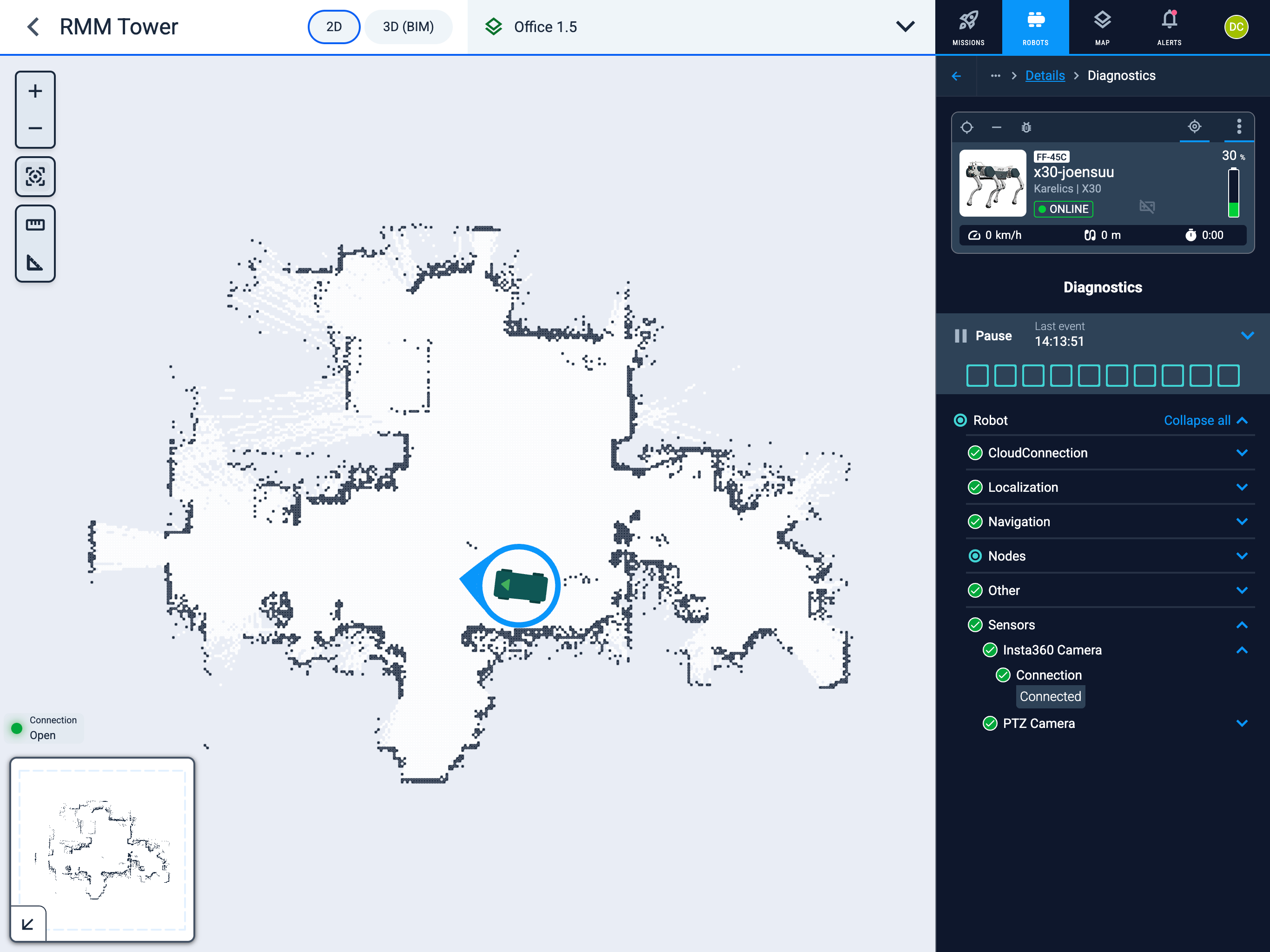 Robot health monitoring